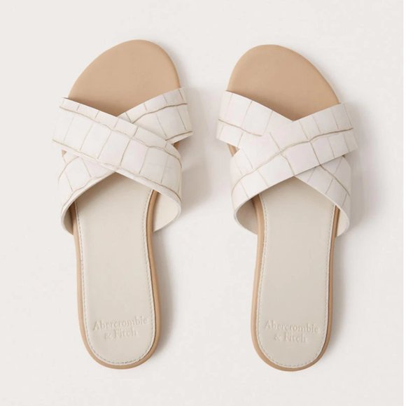 Abercrombie & Fitch Shoes - Abercrombie & Fitch Cross Strap Slides
